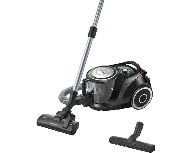 Aspirator fara sac BGS41SIL66, Filtru HEPA, SilenceSoundSystem, 600W, 2.4l, negru