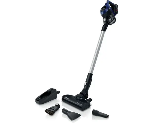 Aspirator vertical Bosch BBS611MAT, 18V, Perie AllFloor, 2 viteze, Motor compact Digital Spin, Albastru