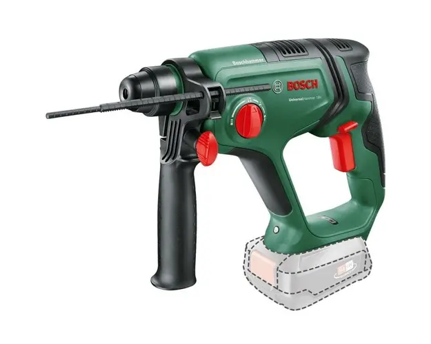 Ciocan rotopercutor pe acumulator Bosch UniversalHammer 06039D6000, 18 V, 2000 RPM, 2 J, 25 mm diametru maxim gaurire, limitator adancime, fara acumulator/incarcator