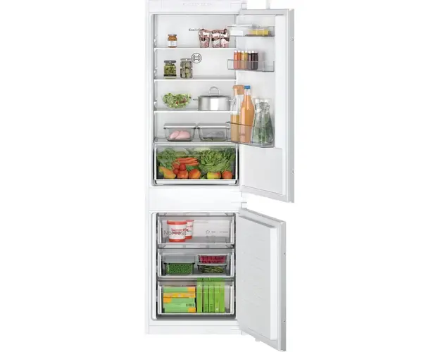 Combina frigorifica Incorporabila Bosch KIN86NSE0, 260 l, No Frost, EcoAirflow, Iluminare LED, Clasa E, H 177.2 cm