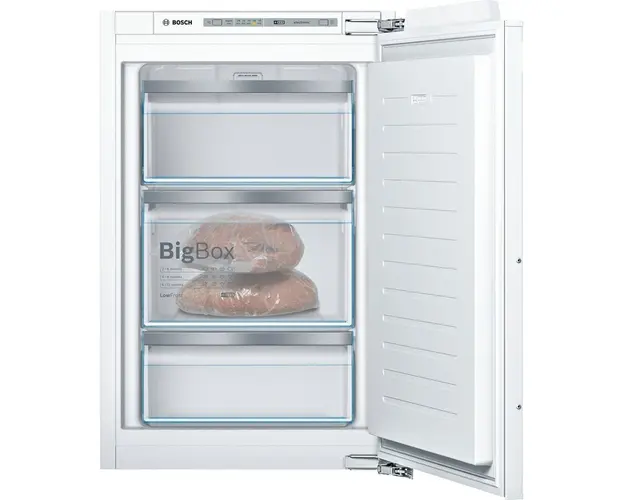 Congelator incorporabil Bosch GIV21AFE0, Low Frost, 97 L, 3 sertare, Alarma sonora, H 87 cm, Clasa E