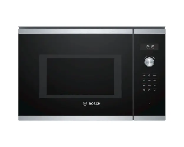 Cuptor cu microunde incorporabil BEL554MS0 Seria 6, Bosch, Otel inoxidabil, 25L, 900W, Grill, TouchControl
