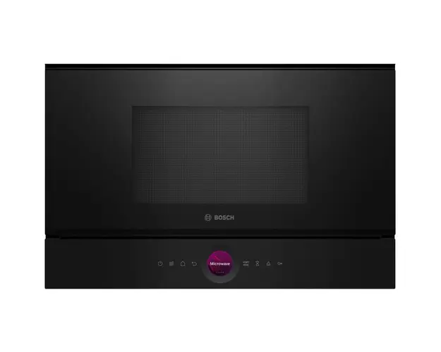 Cuptor cu microunde incorporabil Bosch BEL7321B1, 21 l, 900 W, AutoPilot 10, Control digital, Display TFT, Neagru