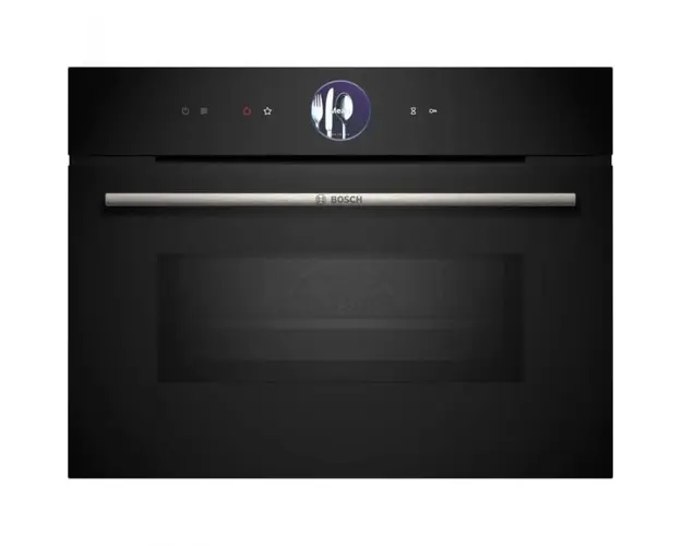 Cuptor incorporabil Bosch CMG7361B1, Multifunctional, 45 L, Optiune microunde, 3 niveluri coacere, Air Fry, EcoClean Direct