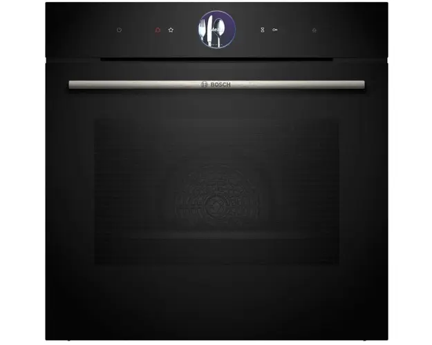 Cuptor incorporabil Bosch HSG7361B1, Electric, 71 l, Multifunctional, 21 functii , Full Steam, Autocuratare EcoClean Direct, Grill, Home Connect, Clasa A+, Negru