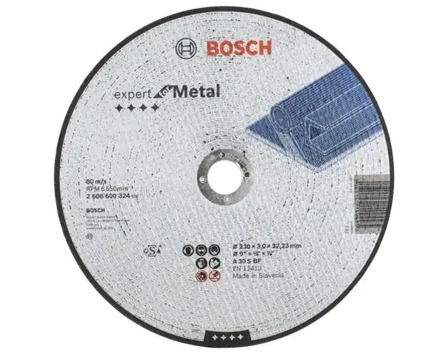 Disc taiere metal Bosch 2608600324, 230 mm diametru, 3 mm grosime