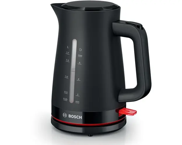 Fierbator de apa Bosch TWK3M123, 1.7l, oprire automata, Negru