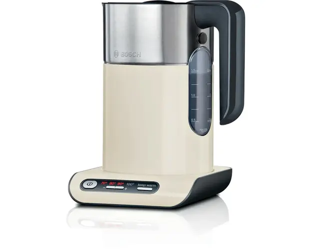 Fierbator de apa Bosch TWK8617P, 1.5 L, 2400 W, filtru anti-calcar, Bej