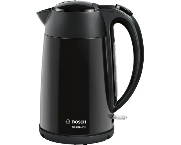 Fierbator electric, TWK3P423, Oprire automata, Baza antiaderenta, 2400 W, 1.7 L, Inox, Negru