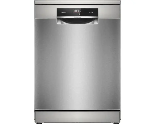 Masina de spalat vase Bosch Seria 8 SMS8TCI01E, 14 seturi, 8 programe, PerfectDry, Max Flex Pro, Emotion Light, Home Connect, Control electronic, VarioDrawer, Clasa A, 60 cm, Inox