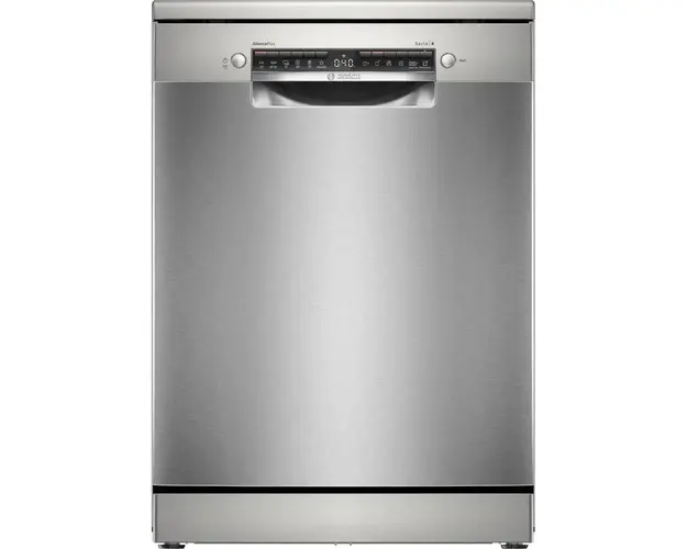 Masina de spalat vase Bosch SMS4EMI06E, 14 seturi, 6 programe, Home Connect, AquaStop, Motor EcoSilence Drive, Clasa B, 60 cm, Inox antiamprenta