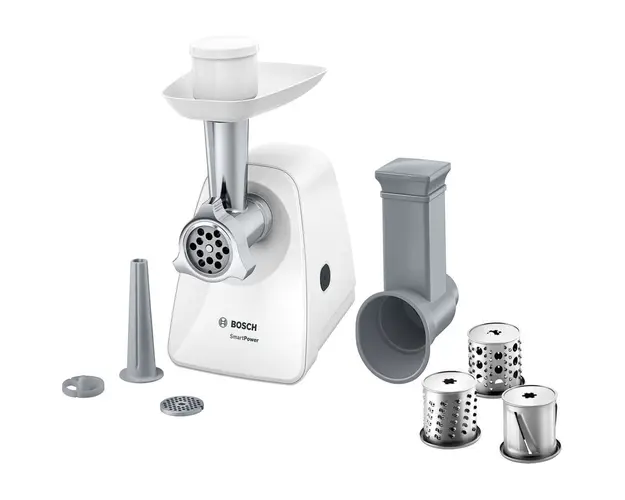 Masina de tocat Bosch MFW2514W, 1500W, 1,7 kg/min, Alb