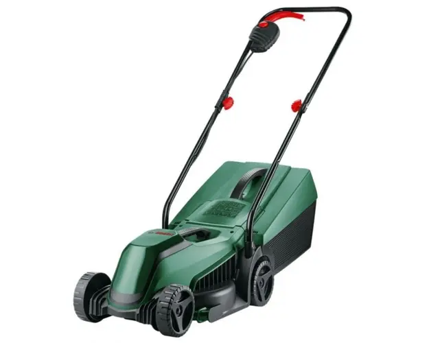 Masina de tuns gazon/iarba pe acumulator Bosch EasyMower 18V-32-200, 18 V 4.0 Ah, 32 cm latime taiere, inaltime taiere 20-60 mm, 3 trepte de taiere, sac colector 31 L, fara acumulator si incarcator in setul de livrare
