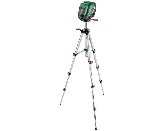 Nivela laser cu linii Bosch Professional UniversalLevel 2+T, 10 m domeniu lucru, 635-650 nm dioda laser, ± 4 domeniu, ± 0.5 mm/m precizie, stativ aluminiu 1.1 m, baterii