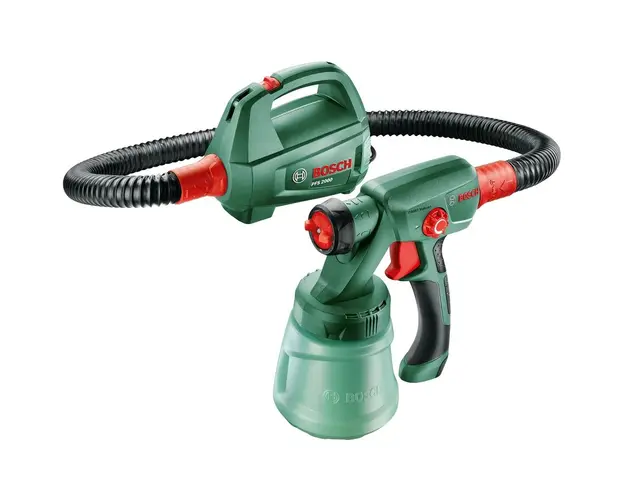 Pistol de vopsit Bosch PFS 2000, 440 W, 800 ml capacitate rezervor, 200 ml/min capacitate pompare, 1.3 m lungime furtun