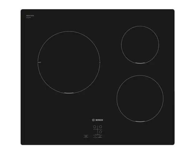Plita incorporabila Bosch PUC611AA5E, Inductie, 3 zone de gatit, PowerBoost, 60 cm, Negru