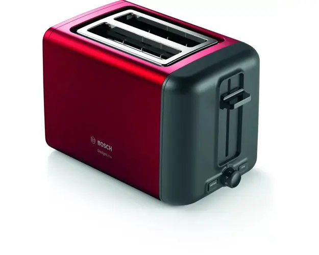Prajitor paine Bosch TAT3P424, 2 felii, 970W, rosu-negru
