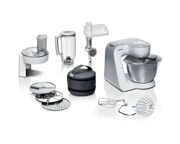 Robot de bucatarie Bosch MUM5 MUM58231, 1000 W, 7 viteze + Pulse, bol 3.9 l, Argintiu