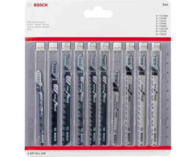 Set 10 Lame fierastrau vertical Bosch pentru lemn