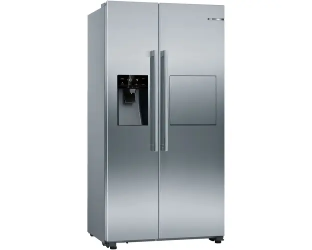 Side by Side Bosch KAG93AIEP, 531 l, Clasa E, NoFrost, VitaFresh, SuperCooling, FreshSense, MultiAirflow, H 179 cm, Inox Antiamprenta