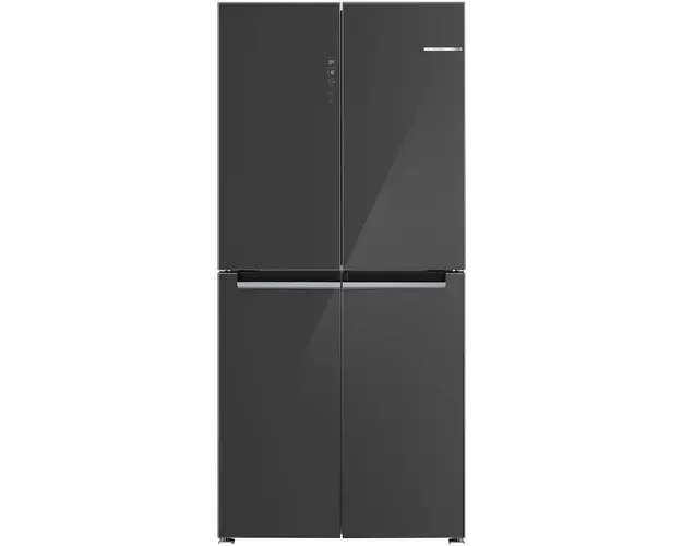 Side by side Bosch KMC85LEEA, 547 l, No Frost, Clasa E, VitaFresh, H 189,5 cm, Sticla gri