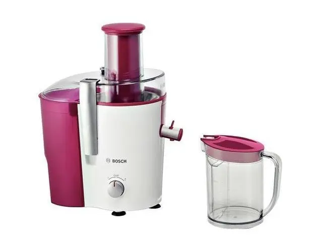 Storcator de fructe si legume MES25C0, 700 W, 2 viteze, sistem DripStop, rosu/alb