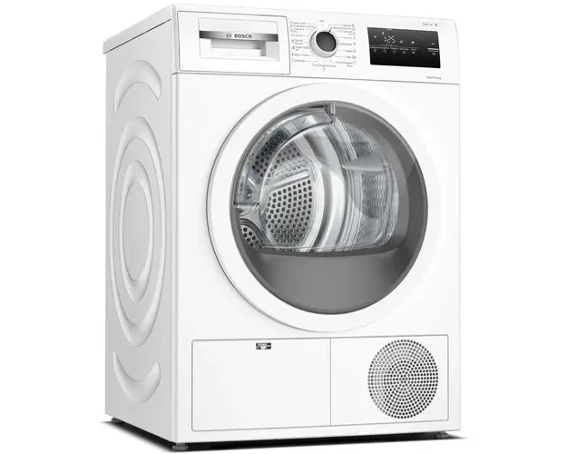 Uscator de rufe Bosch WTH85205BY, Pompa de caldura, 7 kg, 15 programe, AutoDry Technology, Clasa A++, Alb