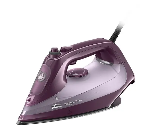 Fier de calcat TexStyle 7 Pro SI7181VI, 3100W, jet de abur 230g/min, abur variabil 0-50 g/min, talpa EloxalPlus, rezervor 300 ml, tehnologie FreeGlide, oprire automata, sistem antipicurare, violet