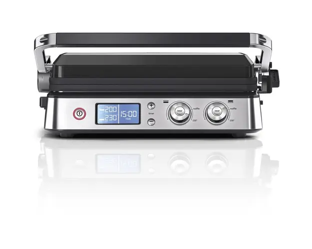 Gratar electric multifunctional Braun MultiGrill 9 CG9040, 0X17900003, 2000W, 3 moduri de gatire, temperatura maxima 230˚C, functie Sear 250˚C, argintiu/negru