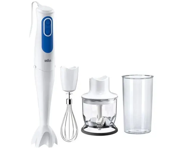 Mixer vertical Braun Multiquick MQ 3025 Wh Omlette, 700 W, 0.6 l, 2 viteze, alb