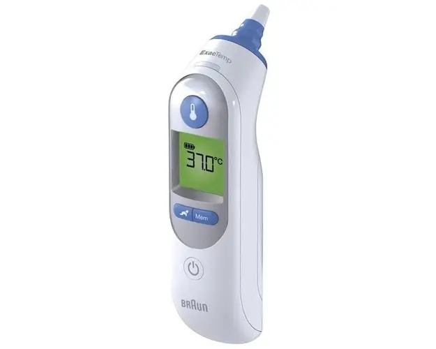 Termometru pentru copii cu infrarosu Braun ThermoScan 7 IRT 6520, digital, pentru ureche, capac protectie