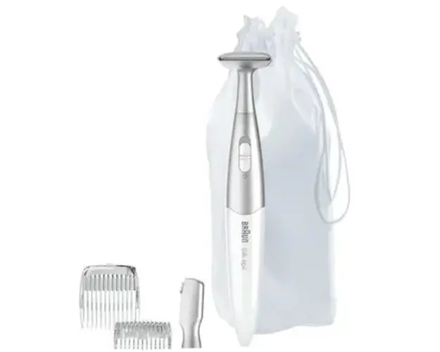 Trimmer Braun Silk-épil FG1100 3 in 1, 4 accesorii, Saculet pentru voiaj, Roz