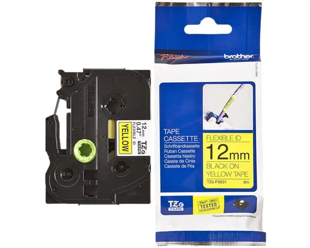 Banda flexibila Brother TZEFX631, black/yellow