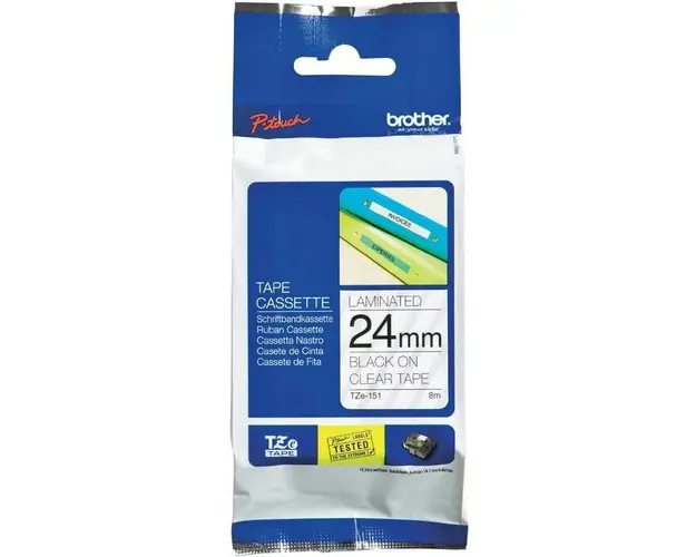 Banda laminata Brother TZE151, 24mm, 8m
