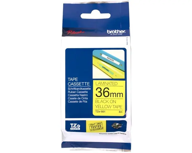 Banda laminata Brother TZE661 Black/Yellow