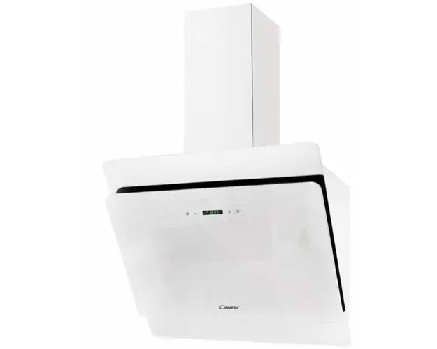 Hota decorativa Candy CVMA 60 B, 610 m3/h, full touch, LED, 60 cm, sticla alba