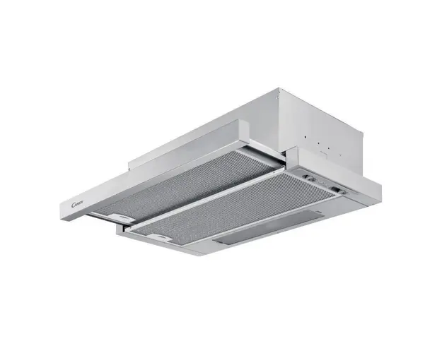 Hota telescopica incorporabila Candy CBT 6130 X, 329.6 mc/h, 3 viteze, filtru aluminiu, 60 cm, inox