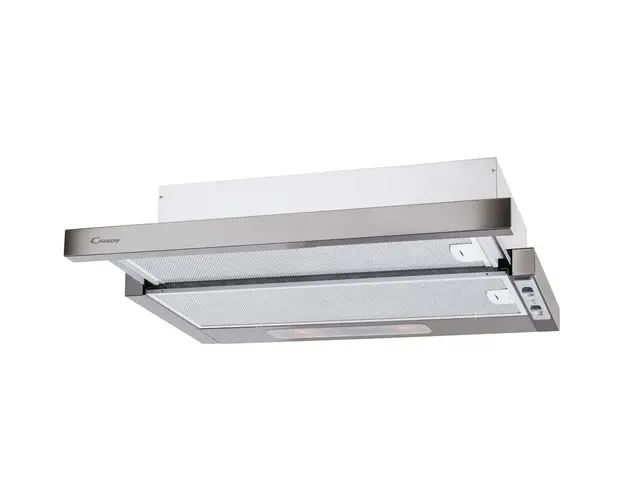 Hota telescopica incorporabila Candy CBT625/2X, 332 mc/h, 1 motor, filtru metalic, inox