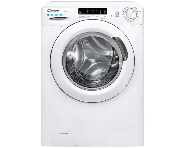 Masina de spalat rufe Candy Smart CS 1482/1-S, 8 kg, 1400 rpm, Clasa D, Kg Detector, Easy Iron, Alb