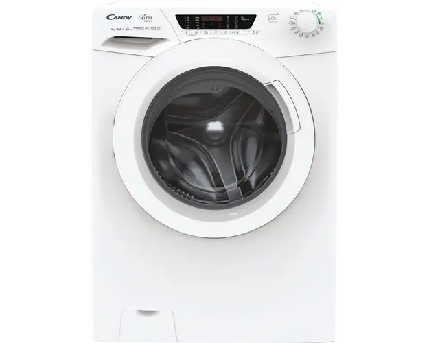 Masina de spalat rufe Candy Ultra Hygiene HE 1284TWM6/1-S, 8 kg, 1200 RPM, Motor inverter, WiFi, Mix Power System, Clasa A, Alb