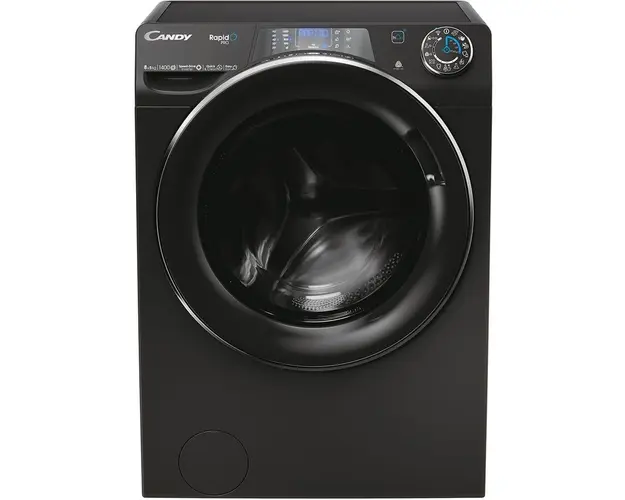 Masina de spalat rufe cu uscator Candy RPW4856BWMBCB-S, Wi-Fi, 8/5 kg, 1400rpm, Clasa A/D, negru