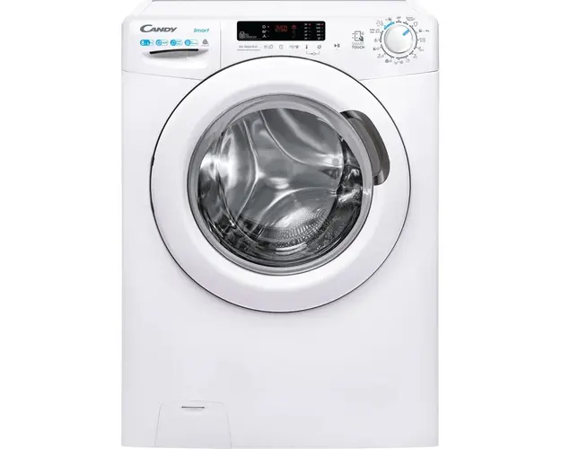 Masina de spalat rufe cu uscator Candy Smart CSWS 4852DWE/1-S, 8 kg spalare, 5 kg uscare, 1400 RPM, Clasa C, Mix Power Systems, Steam, Kg Detector, Alb
