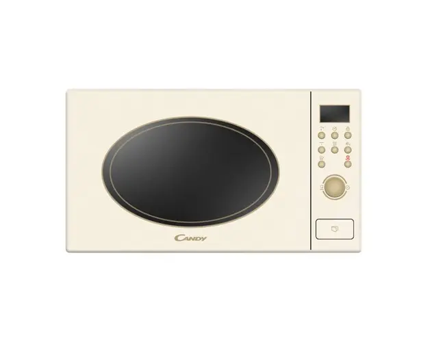 Cuptor cu microunde incorporabil retro Candy MIC20GDFBA, 20 l, timer, grill 900 W, old white