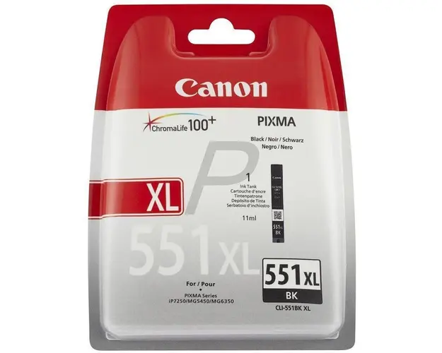 Canon CLI-551 Black XL ink Cartridge‚ For IP7250/ MG5450/ MG6350