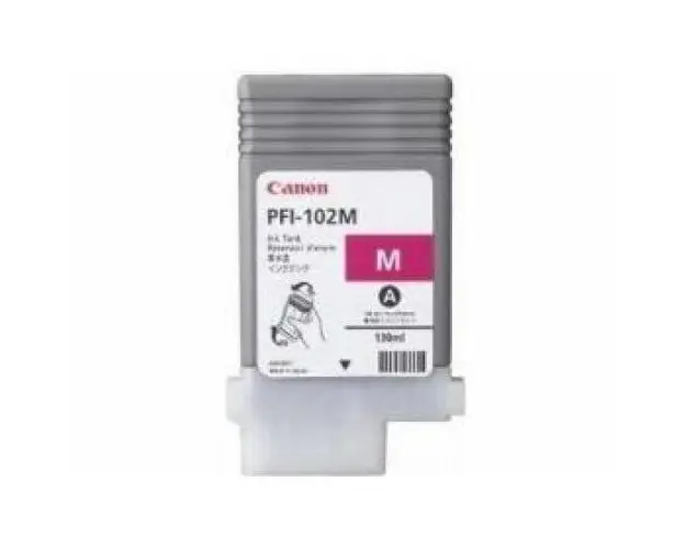 Canon Dye Ink Tank PFI-102 Magenta, For LP17, LP24, iPF500, iPF6X0, iPF7X0, 130ml CF0897B001AA