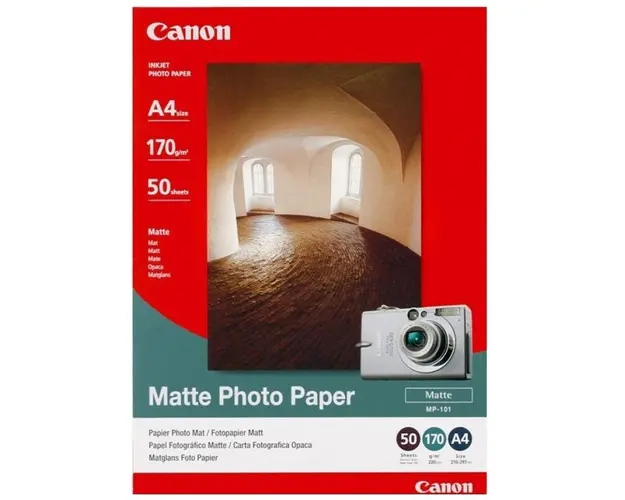 Canon MP-101, 50 sheets A4 photo paper 170g/m2, Matte Photo Paper BS7981A005AA