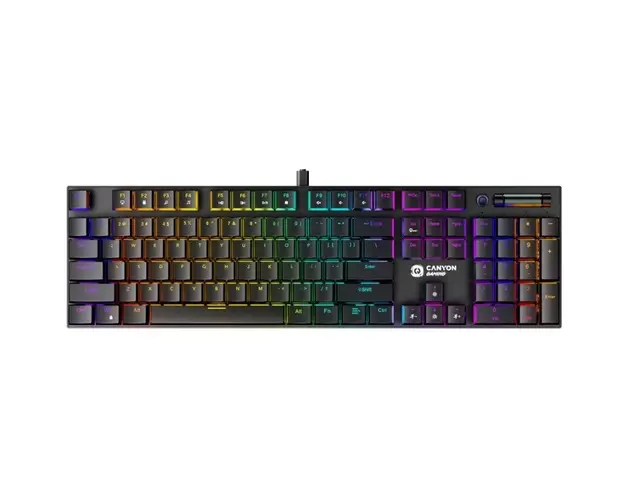 Tastatura Gaming Canyon GK-55 Cometstrike RGB MX Red Linear Switch Mecanica
