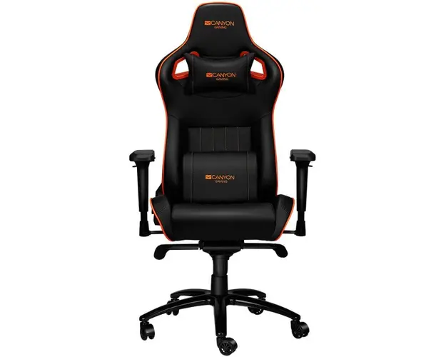 Scaun gaming Canyon Corax Negru/Portocaliu