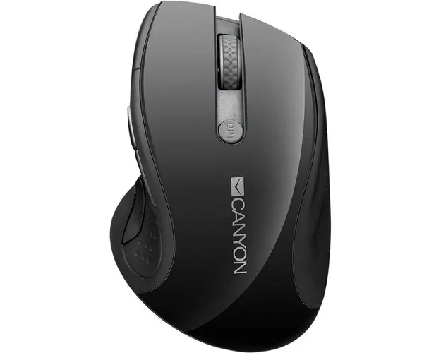 Wireless mouse, optical tracking - blue LED, 6 buttons, DPI 1000/1200/1600, Black pearl glossy