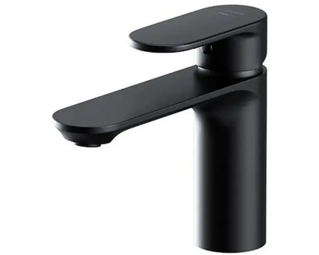 Baterie pentru lavoar Cersanit Crea, cu aerator, cartus ceramic, Negru